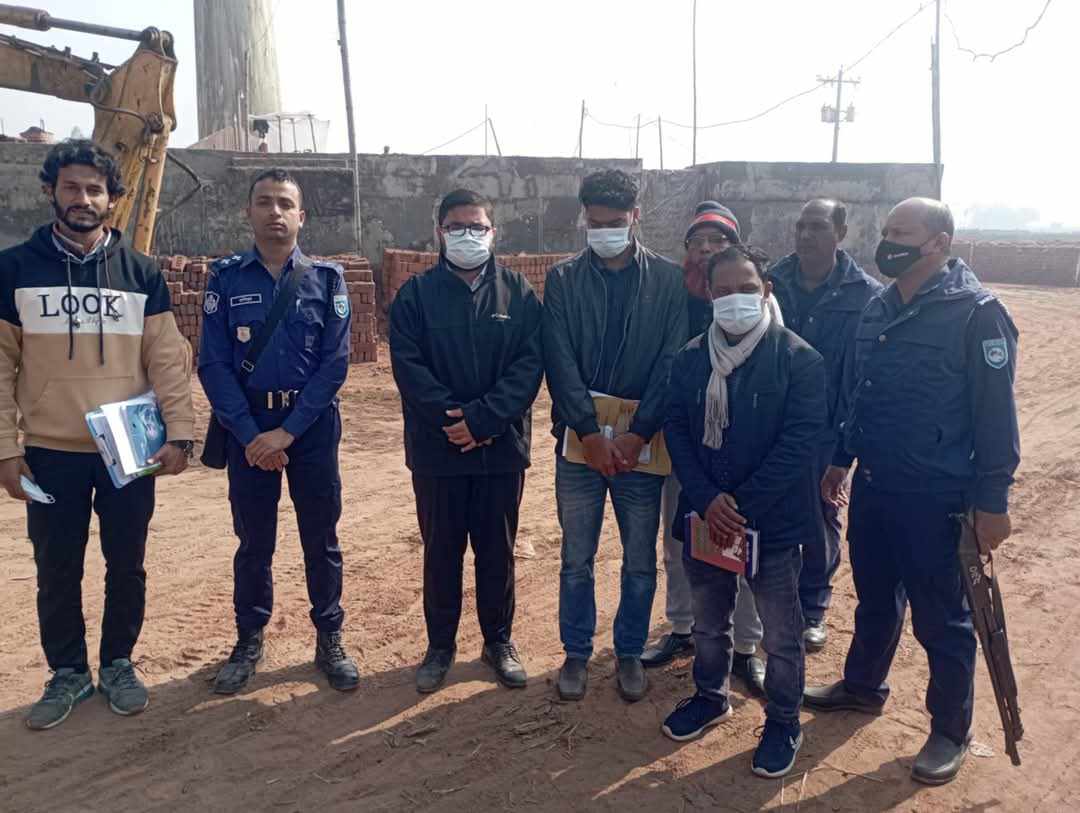 অনুমোদনহীন ইটভাটা থেকে ১৪ লাখ টাকা জরিমানা আদায়