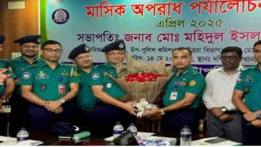 উত্তরা বিভাগের শ্রেষ্ঠ অফিসার ইনচার্জ পুরষ্কার পেলেন ওসি হাফিজুর রহমান