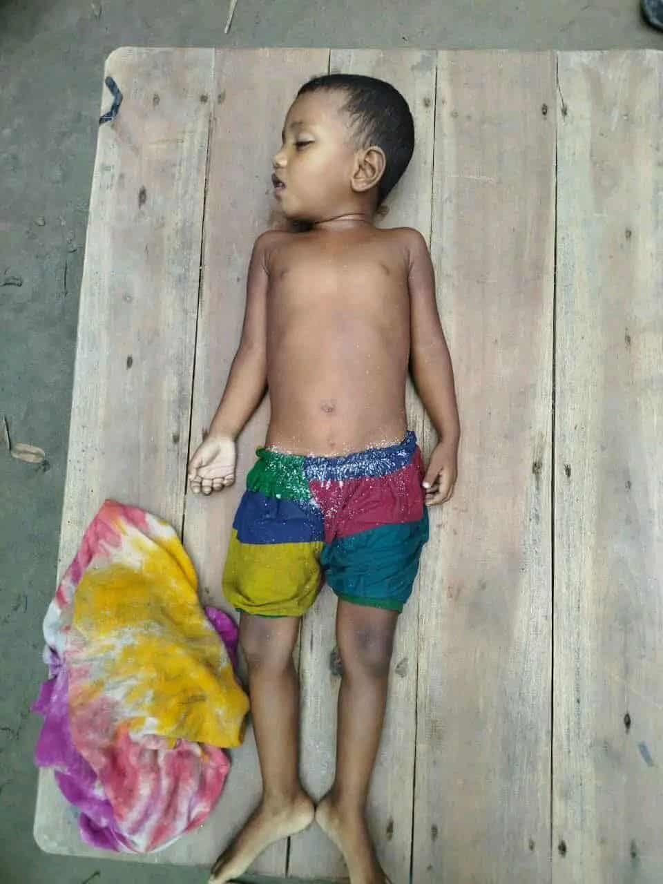 পুকুরের পানিতে ডুবে শিশুর মর্মান্তিক মৃত্যু।