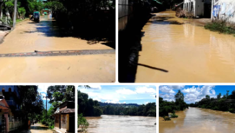 খাগড়াছড়িতে আক্মভিক বন্যায়, শহরের নিম্না প্লাবিত।