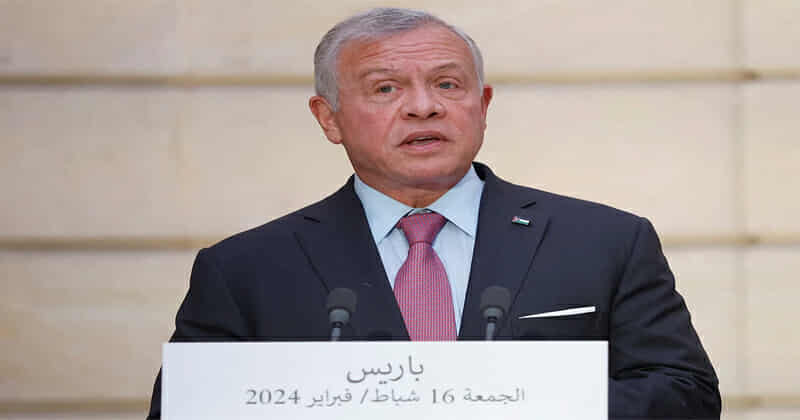 অস্ত্র হাতে টহল দিতে হলে কোনো দেশই গাজায় সেনা পাঠাবে না: জর্ডানের বাদশাহ