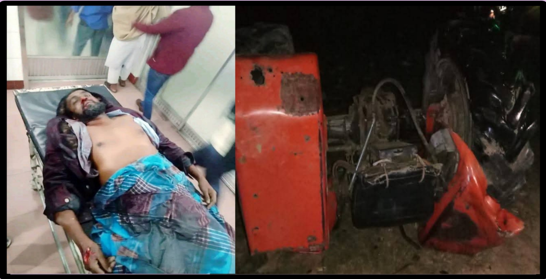 কুমিল্লা লালমাইয়ে ২টি বাসের সাথে ট্রক্টরের ত্রিমুখী সংঘর্ষে নিহত ১,গুরুতর আহত শতাধিক