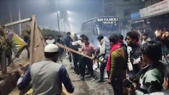 হাদির খুনিদের গ্রেপ্তার দাবিতে রংপুরে বিক্ষোভ, লাঙ্গল প্রতীক ভাঙচুর