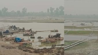 তিস্তার তলদেশে নেমেছে যন্ত্র, অপেক্ষায় কৃষক