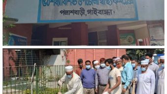 পরিষ্কার-পরিচ্ছন্নতার কাজে অংশ নেন এমপি লেবু মাওলানা।