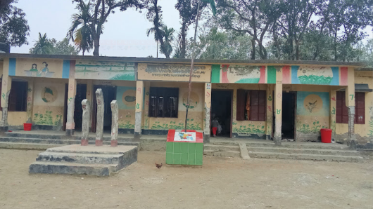 নীলফামারীতে মৃত্যুফাঁদে পরিণত স্কুল ভবন