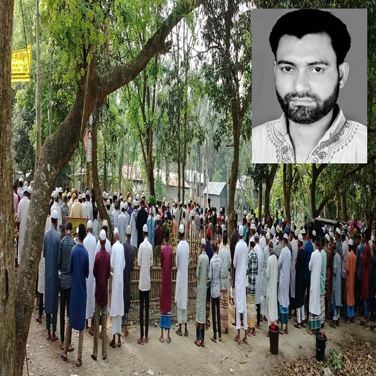 পারিবারিক কবরস্থানে শায়িত হলেন বিএনপি নেতা ও সাংবাদিক শরিফুল ইসলাম।