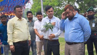 বৃক্ষরোপণ কর্মসুচির উদ্বোধন।